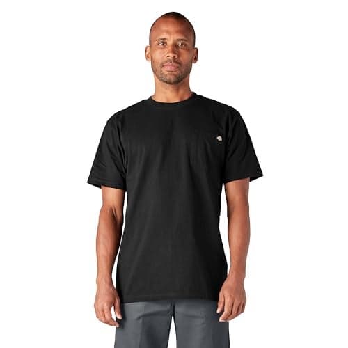 Dickies Mens Heavyweight Crew Neck Short Sleeve Tee Big-Tall T Shirt, Black, 4X-Large Big US