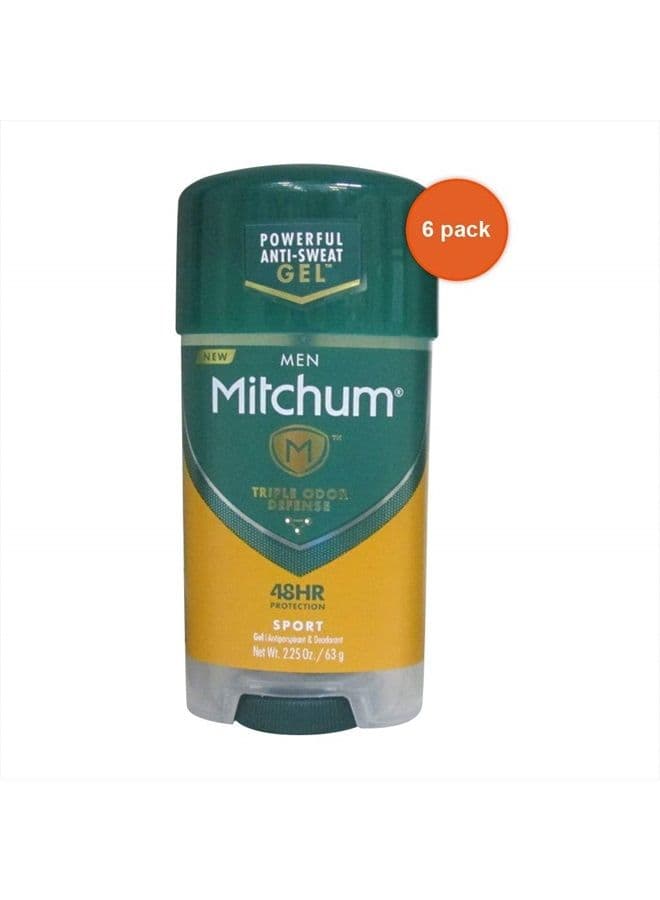 Men Gel Antiperspirant Deodorant, Sport, 2.25 Ounce (Pack of 6)