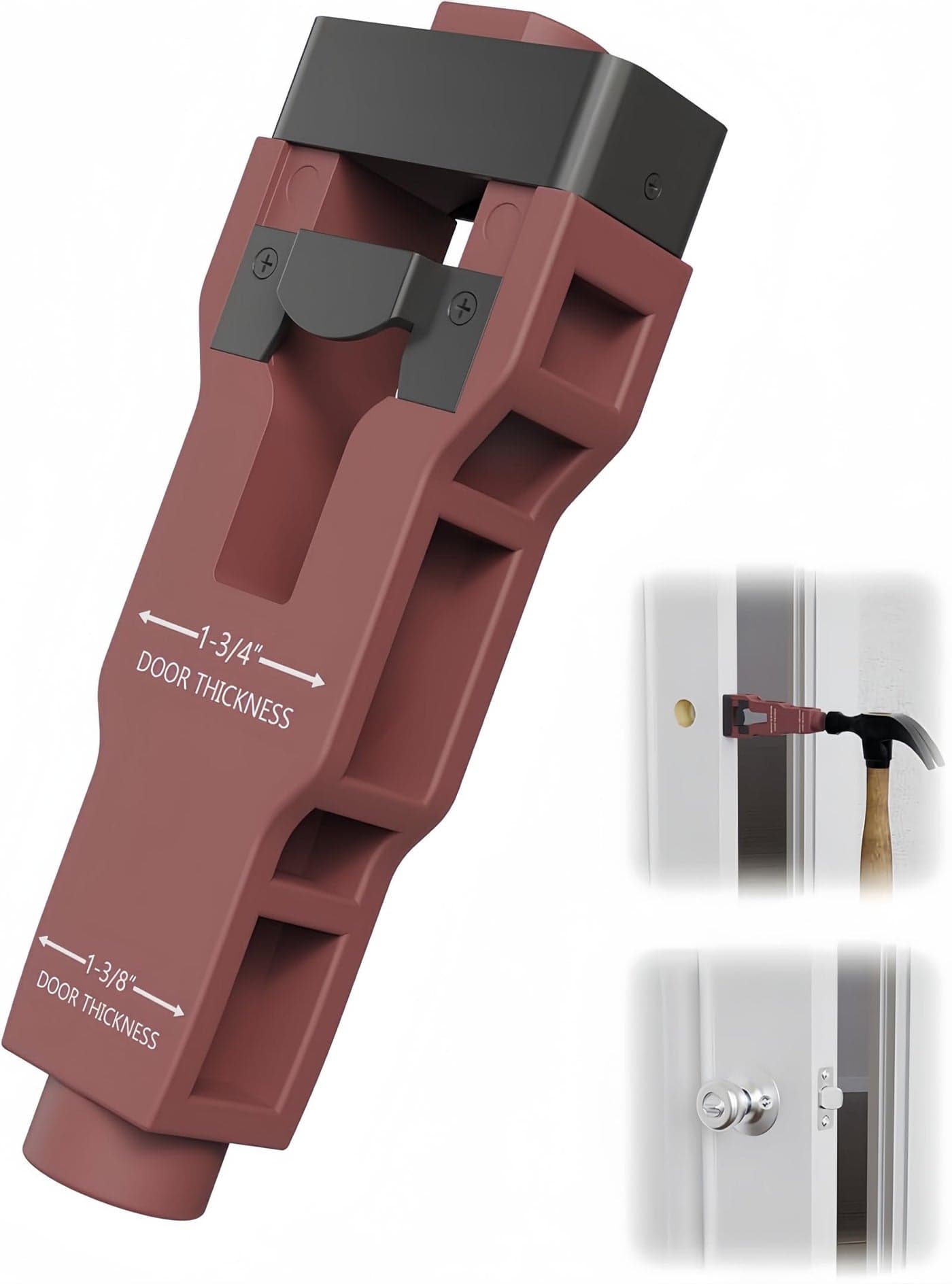 Xfopz Door Latch Mortise Tool, Door Latch Installation Kit, Accurate Professional Installation, Door Latch Tool for Use with 1-3/4" or 1-3/8" Thick Wooden Door Strike Plate Jig