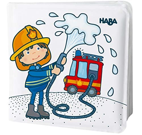 HABA Magic Color Changing Bath Book Fire Brigade Bath Toys for Toddlers Water Toys for Toddlers 1836 Months Water Table Accessories