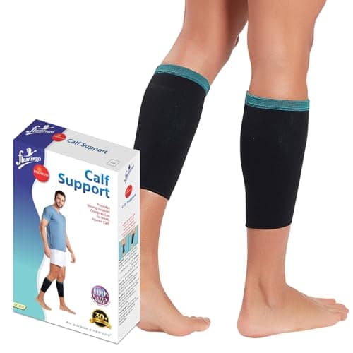 Flamingo premium Orthopedic Calf Support Leg Compression Sleeves for Sports, Gym, Running, Cycling, Jogging and Workout | calf muscle support for men & women | Size-L | 1 PAIR |