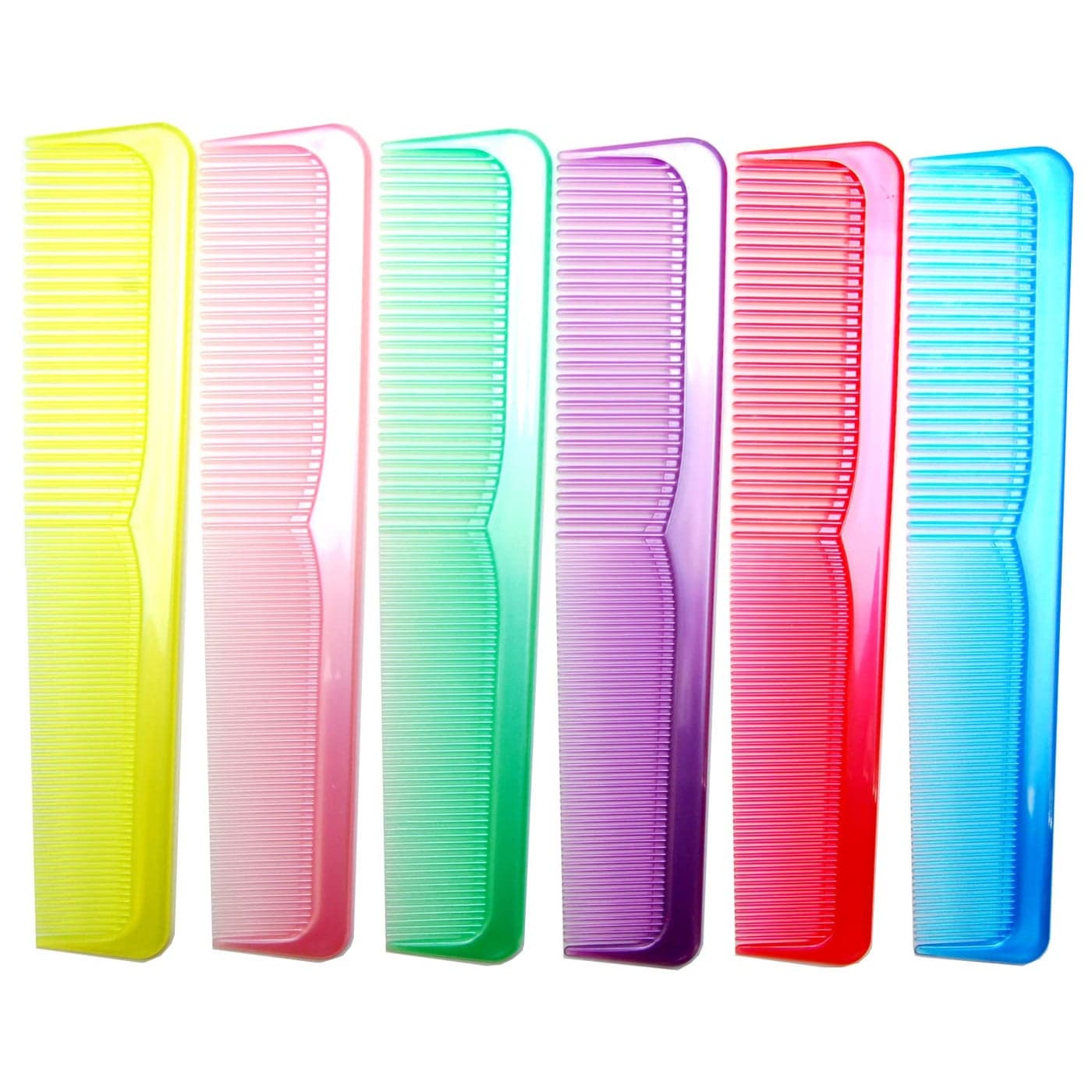 6 Pack 9 Inch Colorful Sturdy Essentials CoarseFine Dressing Dresser Comb Hair Combs C