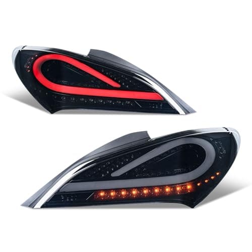 LONGDING Tail Lights Assembly Compatible with 20102016 Hyundai Genesis Coupe wSequential Turn Signal Tail Lamp Replacement