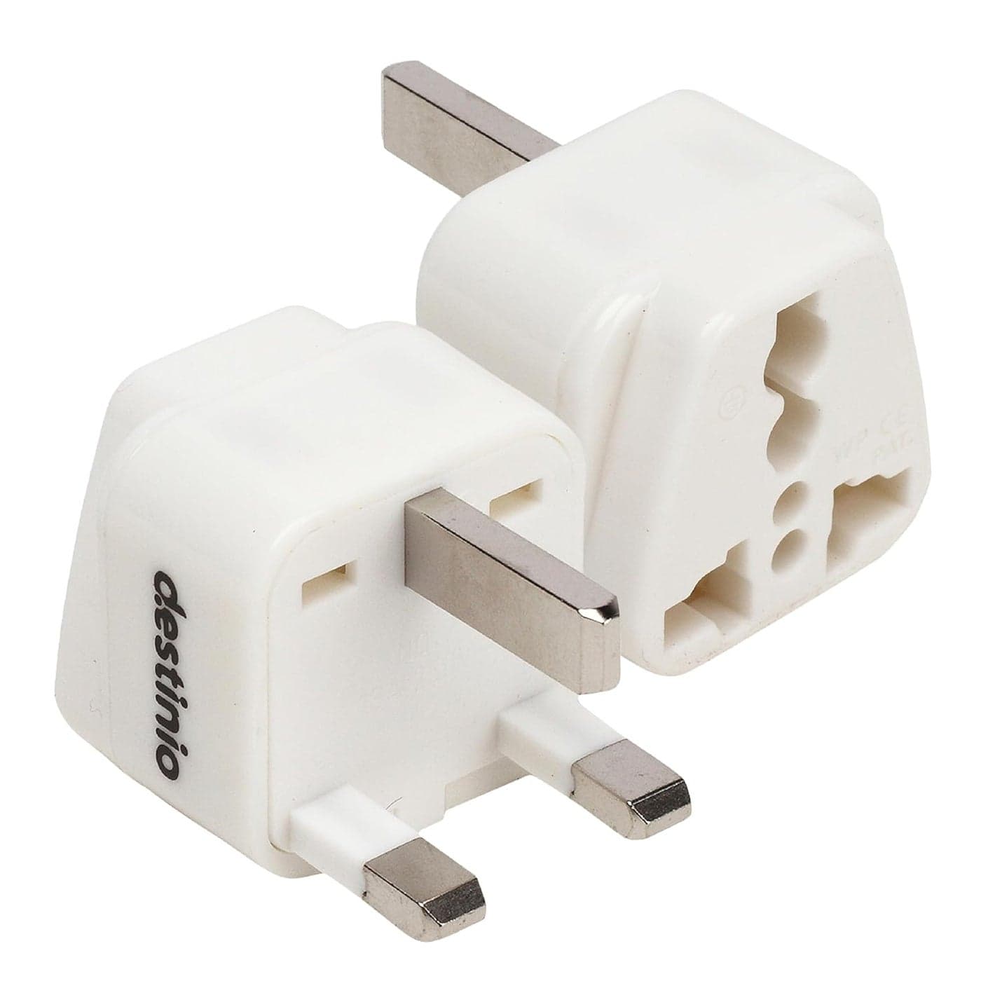 Destinio India to UK Plug Adapter Type G Travel Adapter 10Year Warranty 1Socket UK Adapter for Indian Plug UAE Travel Adapter Dubai Converter Plug CE Certified ROHS Compliant Pack of 2