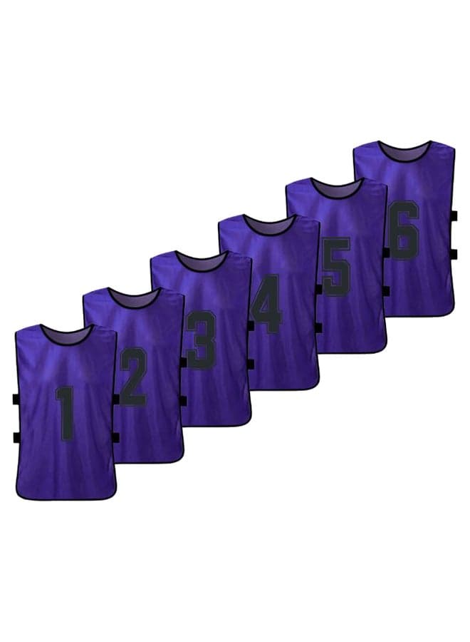 6-Piece Quick Drying Scrimmage Practice Vest Set 32 x 55cm