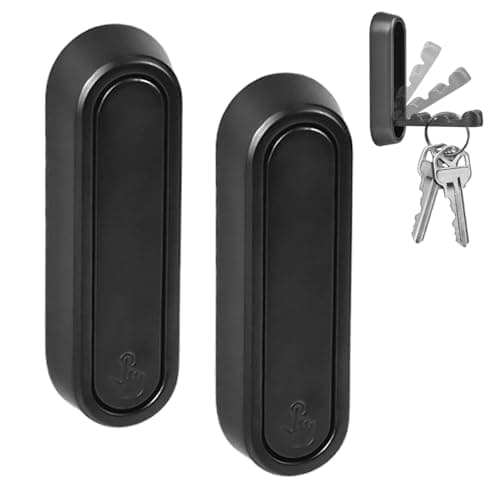 HASTHIP® Folding Wall Hooks, 2 Pcs Foldable Black Coat Hooks Heavy Duty Bathroom Towel Hooks Robe Hooks Wall Mounted for Hanging Coat Towels Clothes Hat Bags Keys