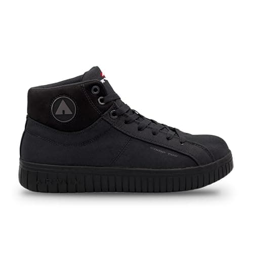 Airwalk Deuce Composite Toe Shoes for Men - Lightweight Work Safety Sneakers - Non-Slip, Electrical Hazard Resistant, Black/Black, 8 Wide