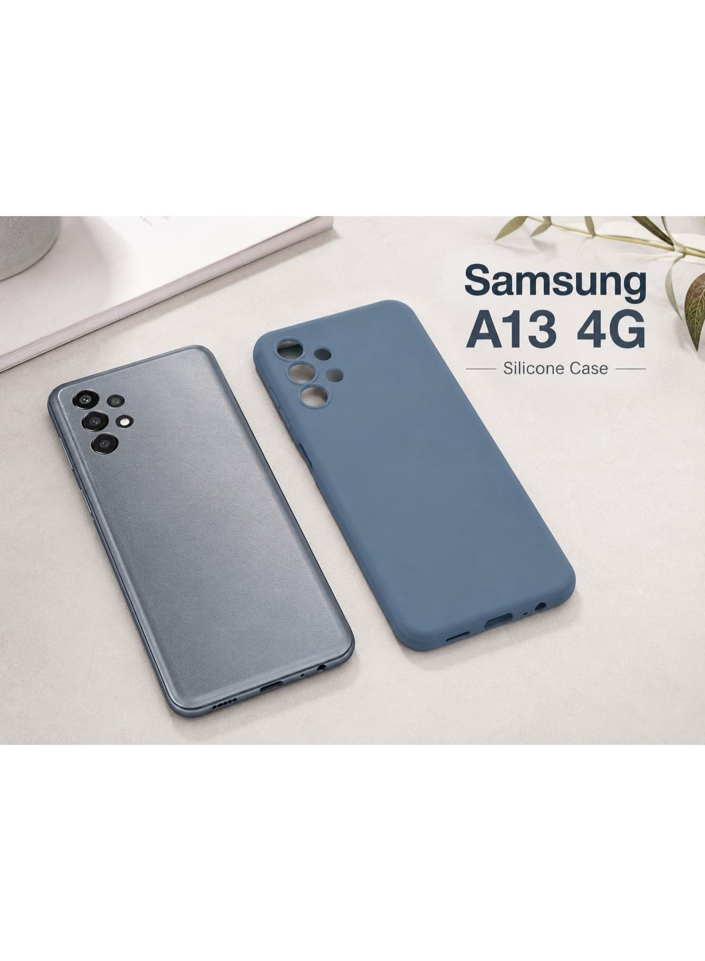 Samsung Galaxy A13-4G Silicone Case Cover Protective Shock Absorption Bumper soft Transparent Case (Clear)