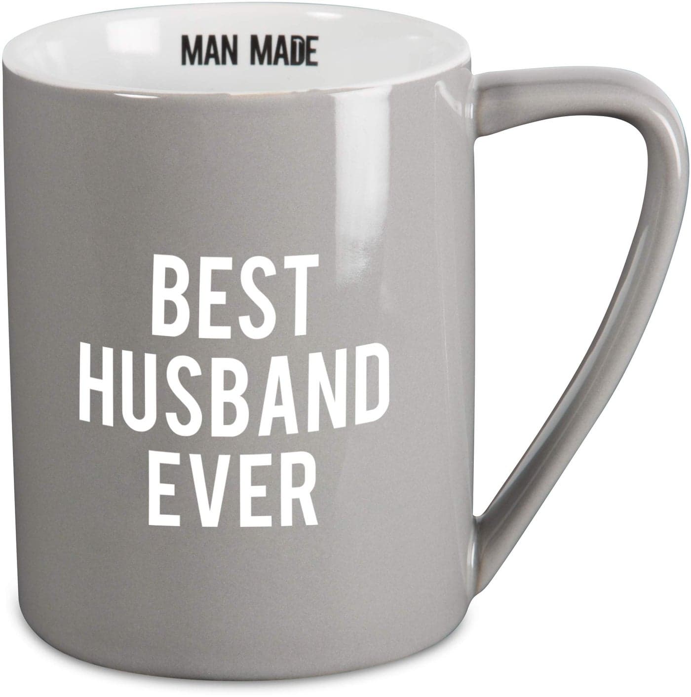 Pavilion Gift Company Man Made Best Husband Ever Coffee Mug 18 oz Gray