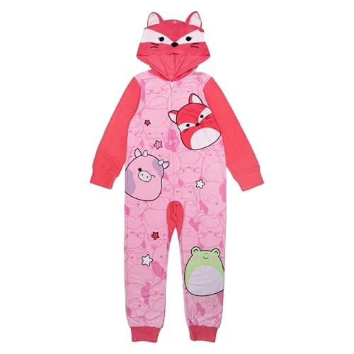 Squishmallows Hooded Blanket Sleeper, Comfortable Pajamas, Soft & Cute for Kids, ALWAYS FIFI, 8