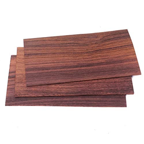 Alnicov Guitar Veneer, 3Pcs Rosewood Wood Guitar Head Veneer Shell Sheet Headplate Replacement