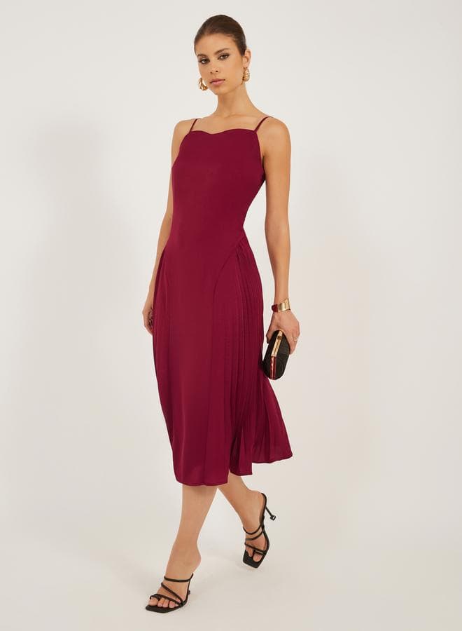 Pleated Panel Dress
