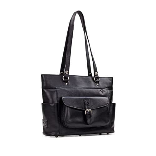 Patricia Nash Bolsena Tote - Leather Bag for Women, Women's Travel Leather Tote, Black
