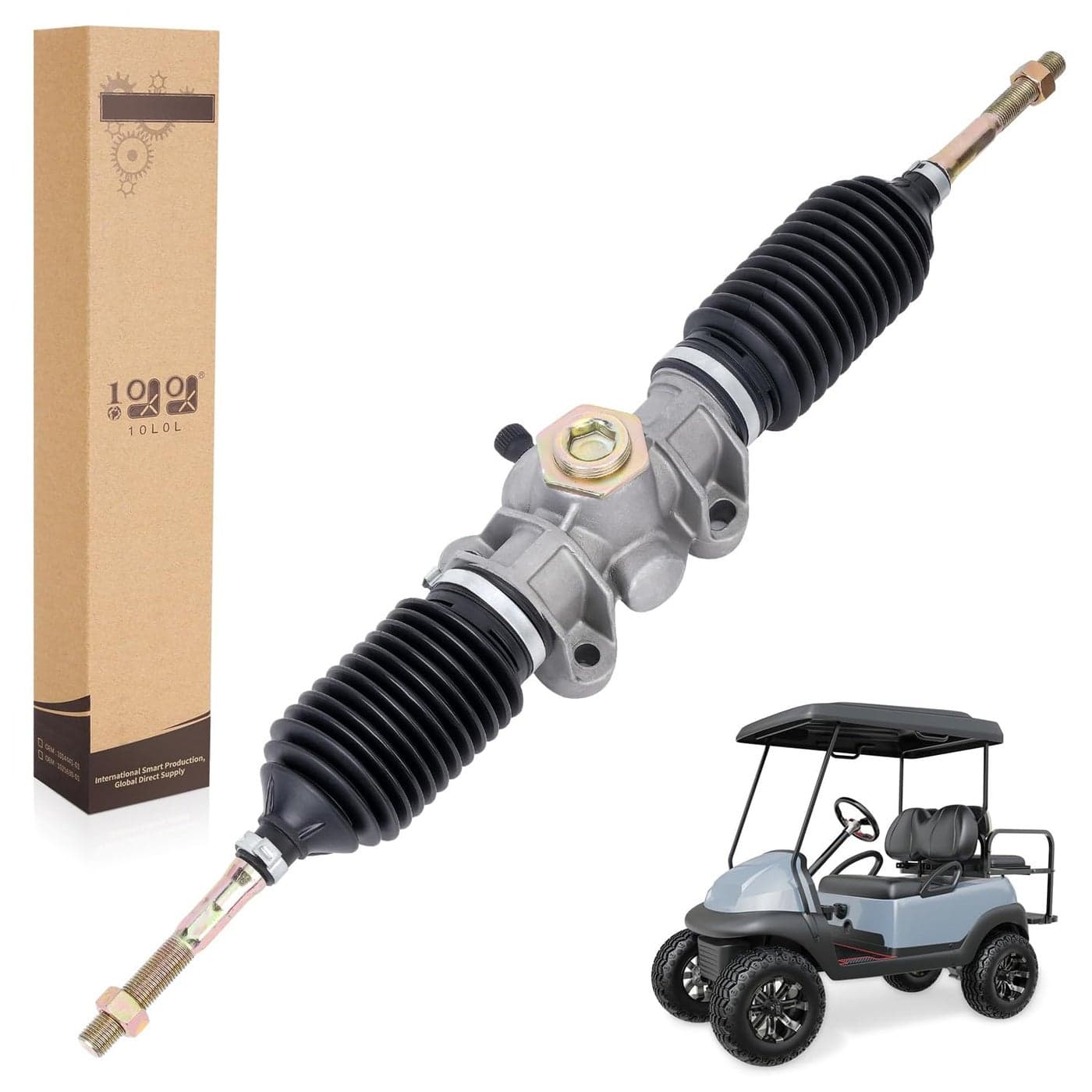 10L0L Golf Cart Steering Gear Box Assembly Steering Rack Pinion Fits Club Car PrecedentOnwardTempo 2004Up 102288601 103679701