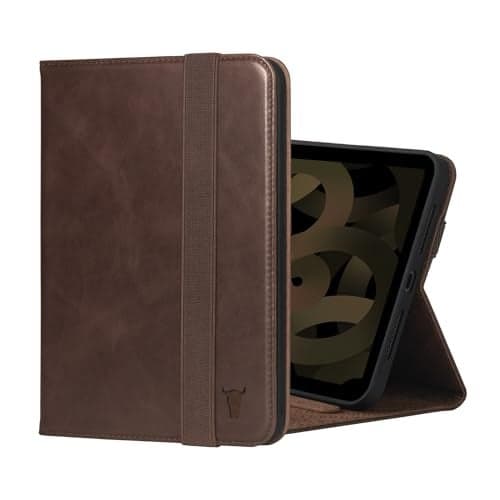TORRO Case Compatible with iPad mini 7/6 – Genuine Leather iPad mini 7th / 6th Generation (2024/2021) Cover with Stand Function, Apple Pencil Connectivity and Wake Sleep Function (Dark Brown)