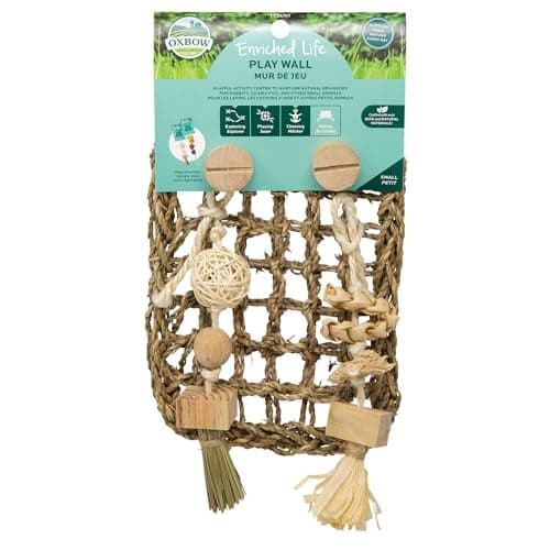 Oxbow Enriched Life Play Wall Rabbit Guinea Pig Toy Enrichment for Bunny Guinea Pig Hamster Rabbit Chinchilla Rat Chinchilla Cage Accessories Bunny Accessories for Cage Small