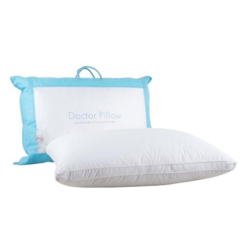 Spread Spain Microfiber Doctor Pillow, Bed Pillow for Sleeping & Neck Pain Relief Suitable for Back Sleeper, Side Sleeper & Stomach Sleeper, 45 x 68 cm, White, Set of 1