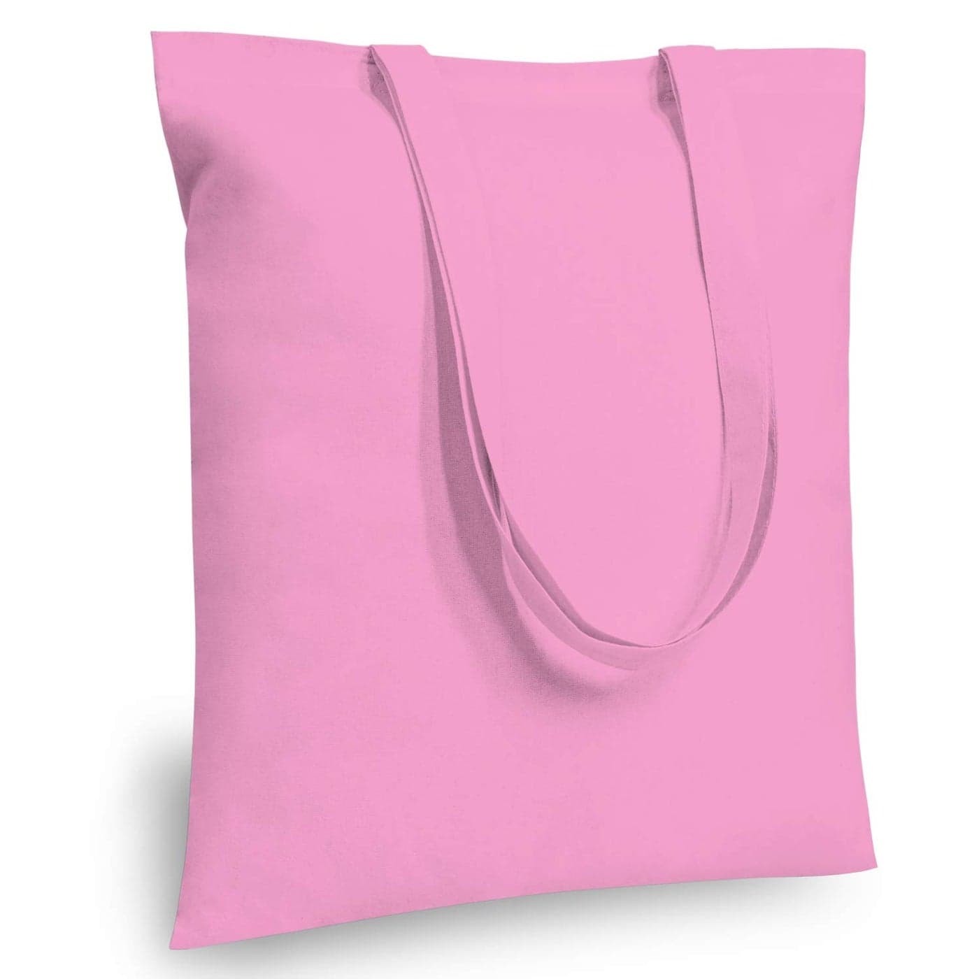 TOPDesign 6Pack Economical 16x15 Baby Pink Cotton Tote Bag Lightweight Medium Reusable Grocery Shopping Cloth Bags Suitable for DIY Advertising Promotion Gift Activity