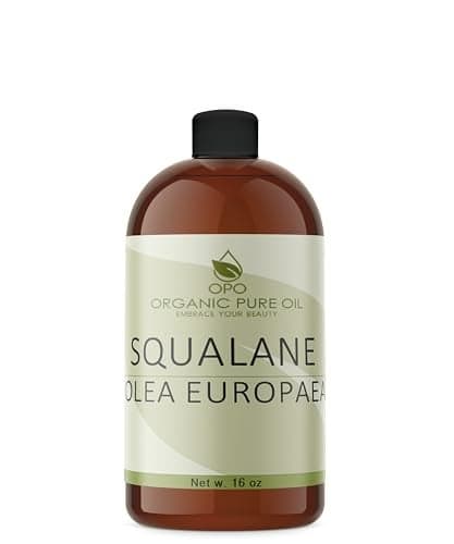 OPO Squalane Oil Pure Natural PlantDerived Non GMO Refined 16 oz Squalene Alternative from Olive Ultra Hydrating Moisturizing Carrier Oil hexane free cold pressed