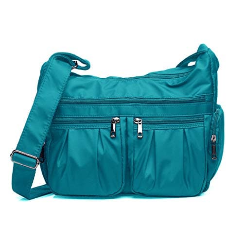 VOLGANIK ROCK Crossbody Purses for Women Shoulder Handbags Lightweight Waterproof Nylon Travel Bag Ladies Pocketbooks(Lake Blue)