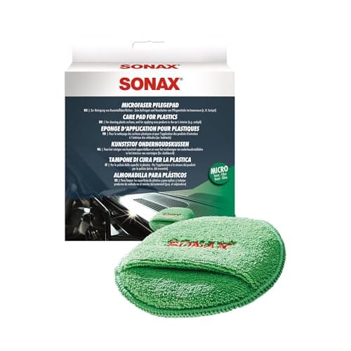 SONAX Care Pad for Plastics Interior Trim Dashboard Applicator NonAbrasive Easy Grip Safe for All Vehicle Plastics
