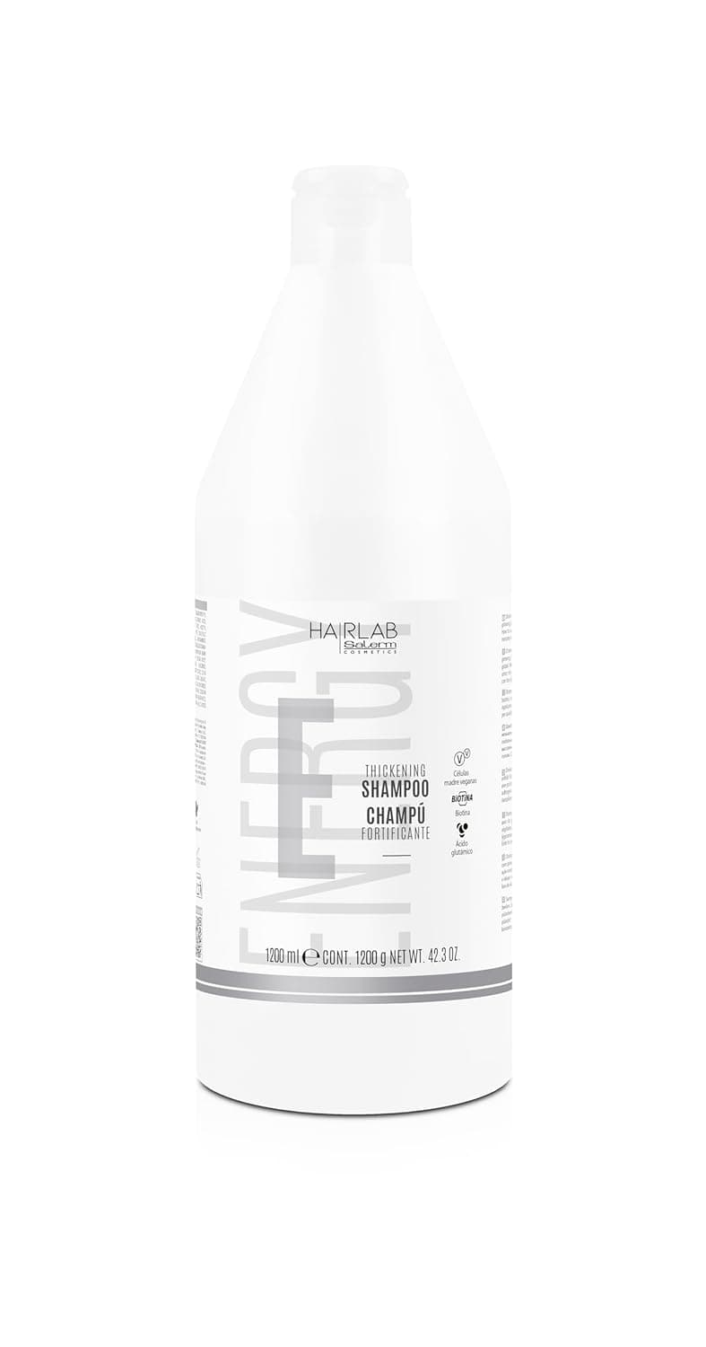 Salerm Fortifying Shampoo Energy Hair Lab Thickening Shampoo 1200 ml Strengthens Thin and Weakened Hair with Ginseng Biotin and Vitamins Global Action