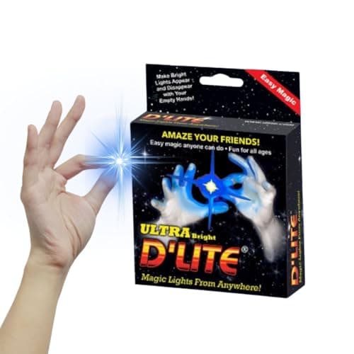 Dlite Magic Thumb Lightup Trick Set 2 Original Amazing Ultra Bright Light Magic Fingers Closeup Stage Magic Tricks Easy Illusion Anyone Can Do It Magic Trick for Adults Regular Blue
