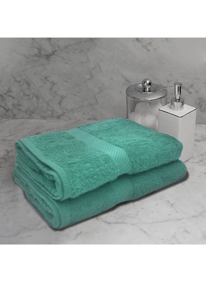 Gardenia (Green) Premium Hand Towel (50 x 100 Cm -Set of 1) 100% Cotton, Highly Absorbent and Ultrasoft Bath Linen with Diamond Dobby -550 Gsm
