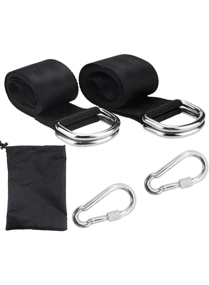 Hammock Tree Straps, Sling Suspension Kit, Portable Hammock Sheet or Double Hammock Camping Accessories, For Hammock Suspension System Kit, Adjustable With Carabiner, For Swings, Hammocks