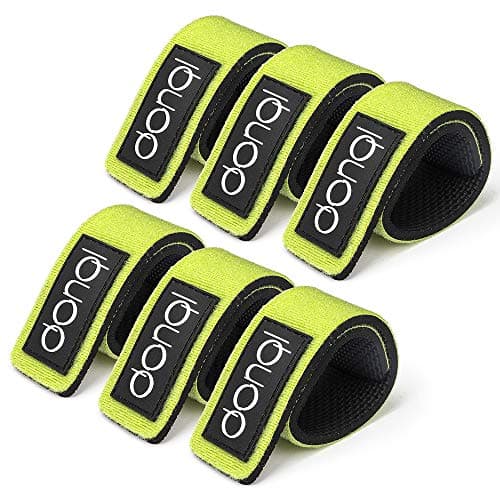 DONQL Fishing Belt, Fishing Rod Ties, Stretchy Rod Straps 25CM, Wraps Strap Holder Fish Pole Belt Elastic Casting Rods Holder Strap Belt Fish Gear Spinning Fly (Green)