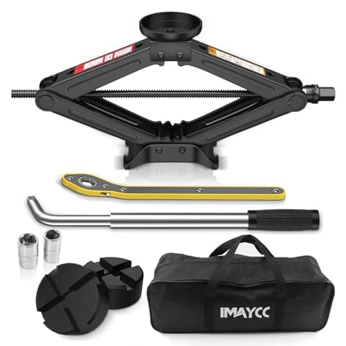 IMAYCC Car Jack Kit 25 Ton Universal Scissor Car Jack Portable Tire Changing Kit for Car SUV MPV