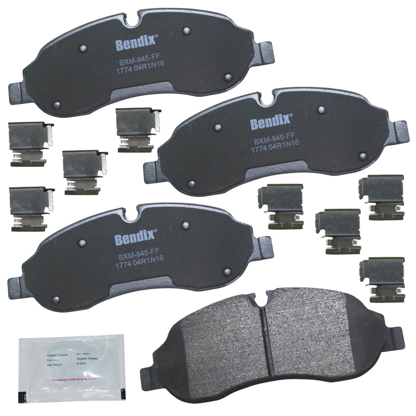 Bendix Priority1 CFM1774 SemiMetallic Front Brake Pads for Ford Transit 20192017 Transit150 20212015 Transit250 20212015 Transit350 20212015 Transit350 HD 20232015