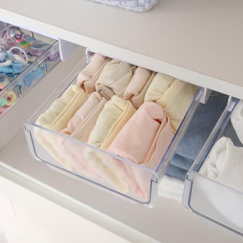 HOKIPO Plastic Desk Supplies Organisers Drawers for Under Table/Wardrobe. Self Adhesive, Easy Installation. Innovative Desk Organizer, 1 PC SMALL (AR-5166), Transparent
