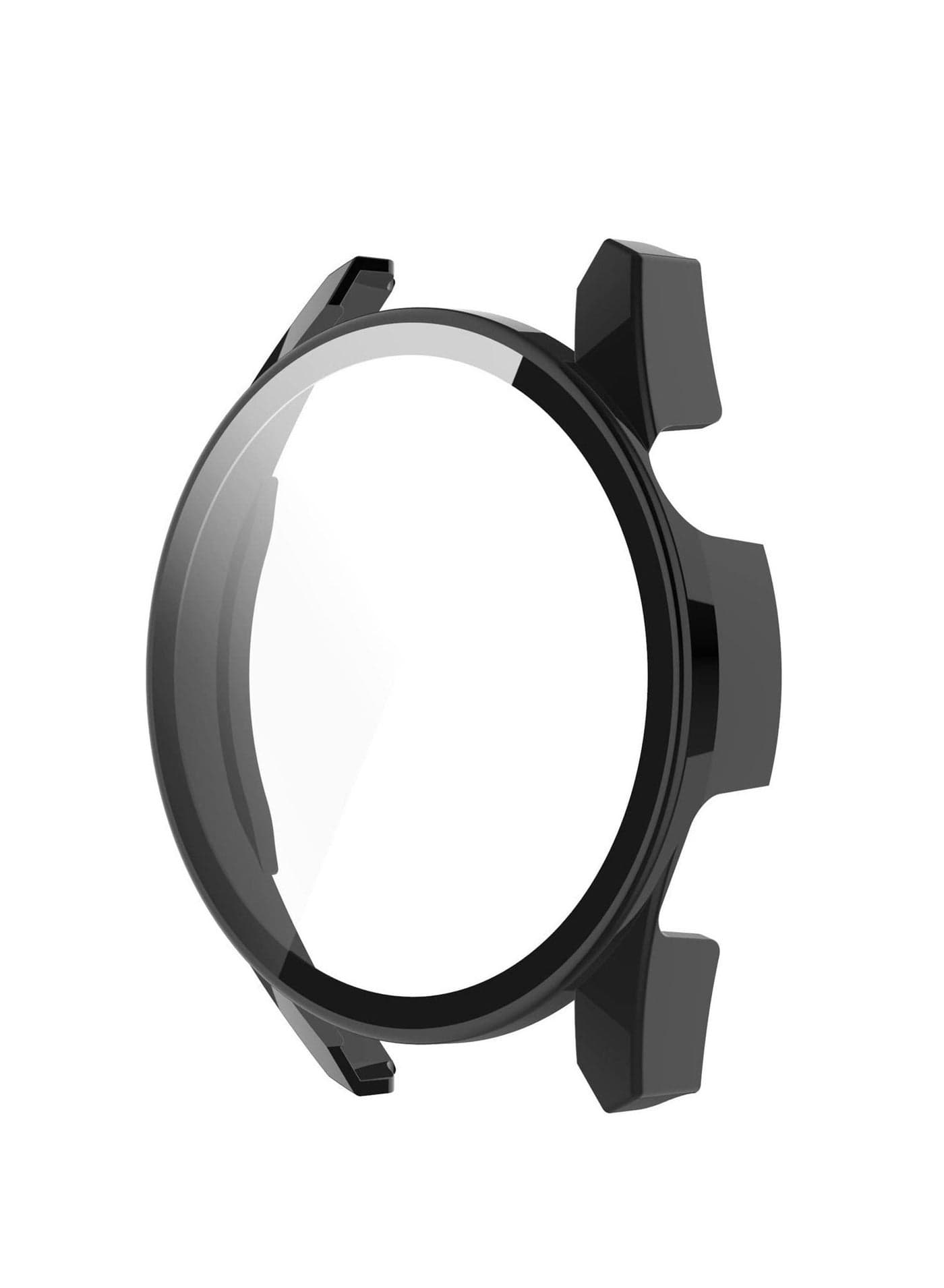 Bumper Case Compatible for Huawei Watch GT 3 46mm Screen Protector Hard PC Case HD Clear Tempered Glass Film Anti-Scratch Full Coverage Protective Case Cover for Huawei Watch GT3 46mm