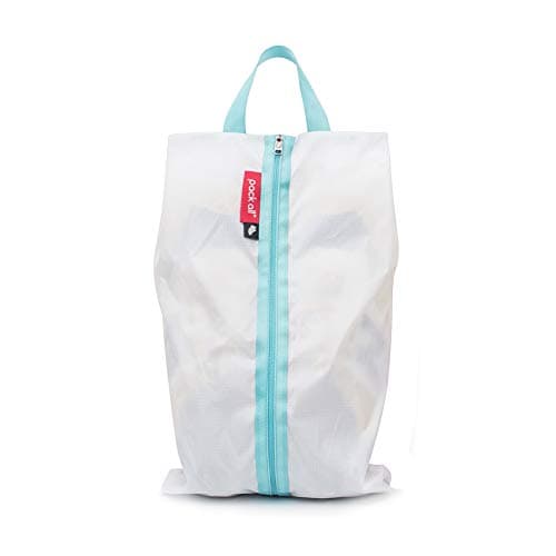 pack all Ultralight Shoe Bag for Travel, Water-Resistant Shoe Pouch for Gym, Odor-Resistant Soccer Cleats Bag for Sport (White, 1-Pack)