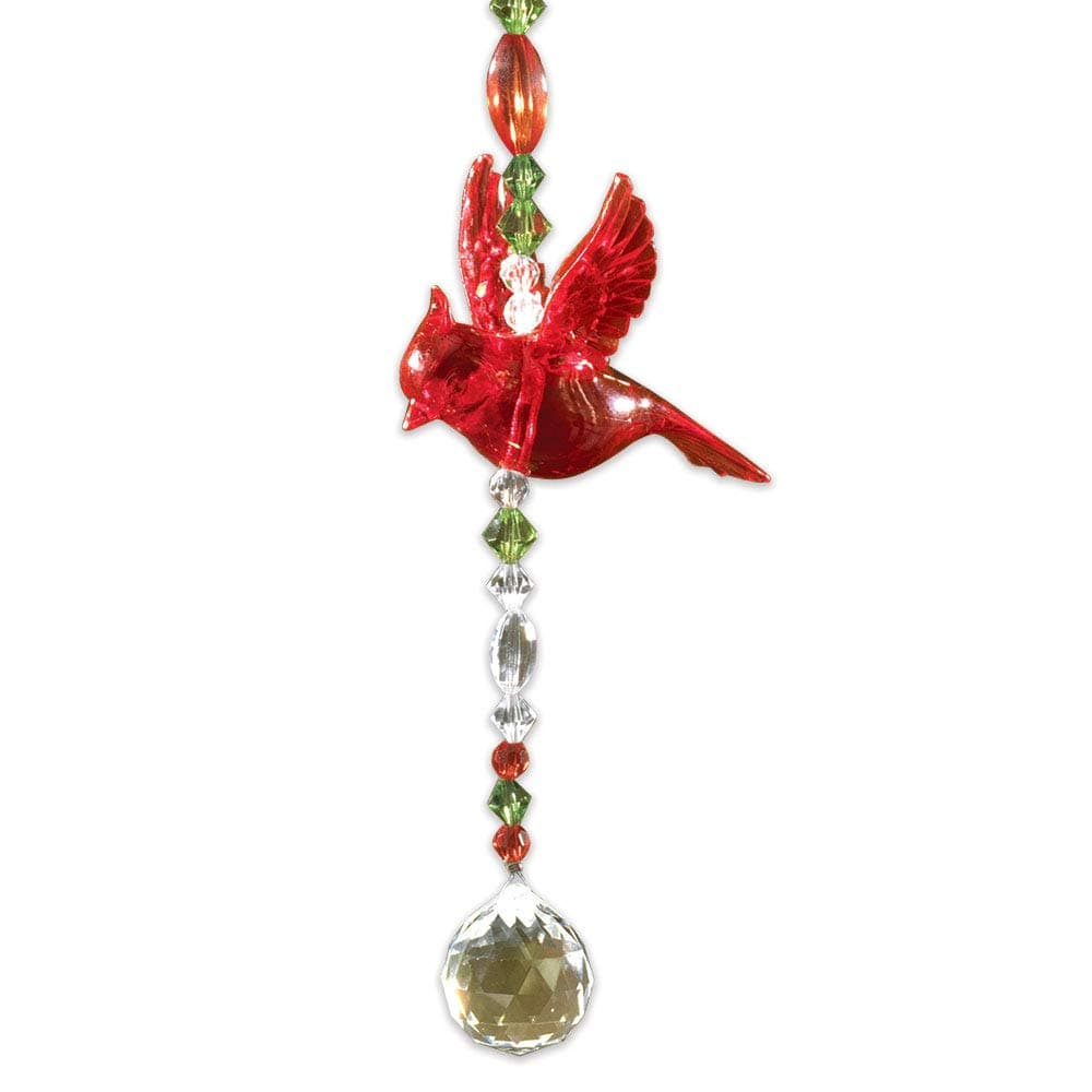 Bits and Pieces Cardinal Prism Sun Catcher Stunning Window Ornament Decoration