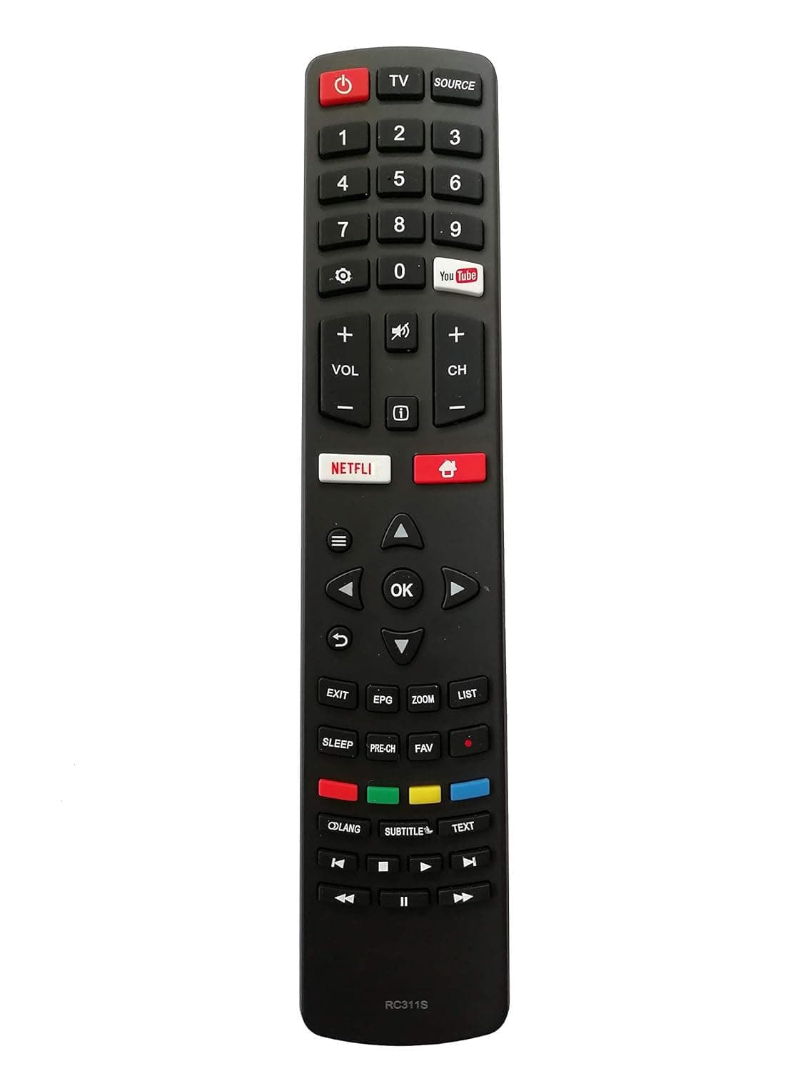 LipiWorld® RC311S Led Smart Tv Remote Control (Suitable for Reconnect Led) (Old Exactly Same Will Only Work) Compatible for Reconnect Tv Remote