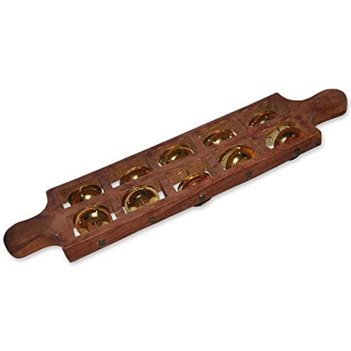 Mozart sheesham wood Jhika Cymbal Handmade Indian Musical Instrument 5 Bells