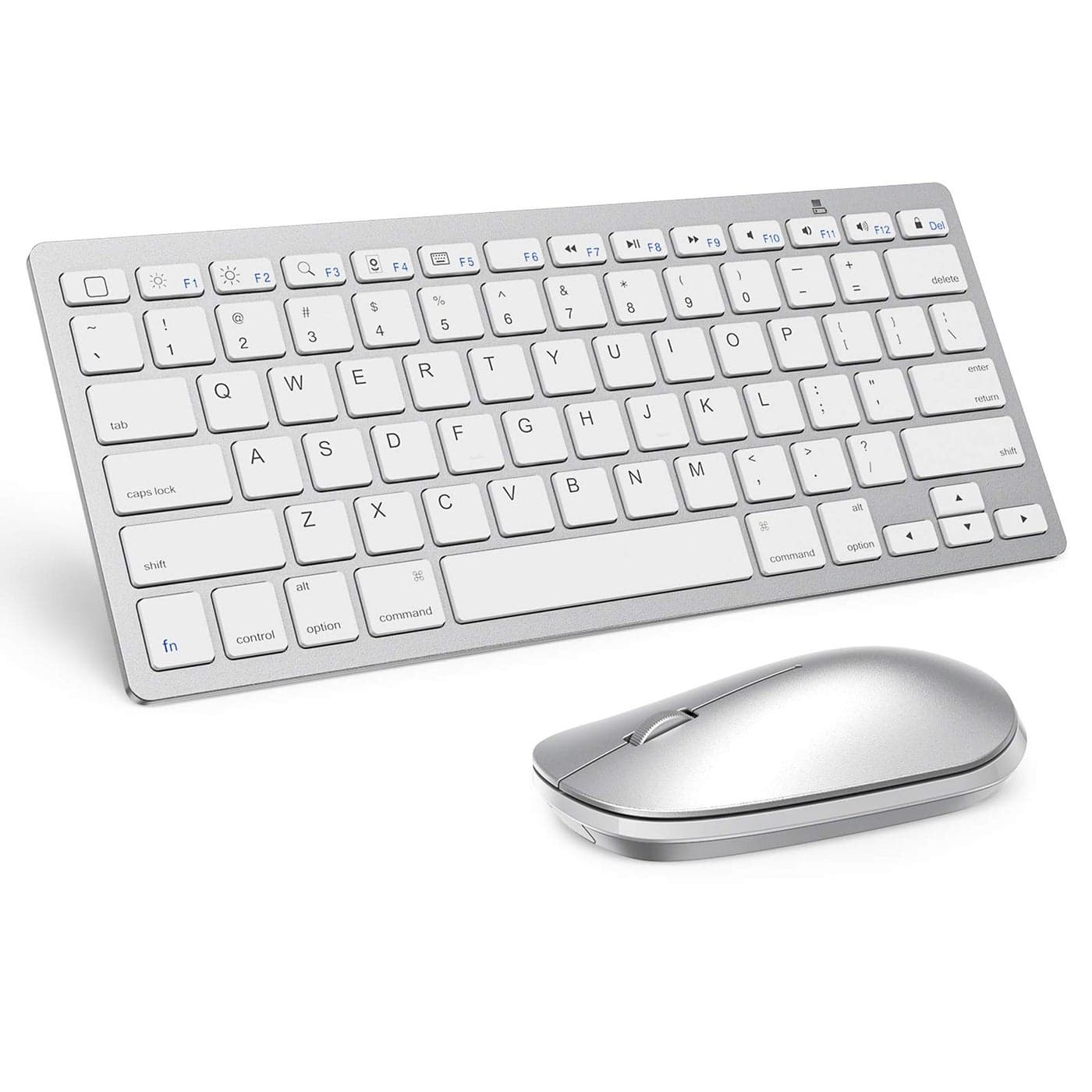 Wireless Keyboard and Mouse Combo for iPad, SPARIN Bluetooth Keyboard Mouse for iPad Pro M4 & iPad Air M2 2024 (13 inch &11 inch), iPad Air 5th 4th Gen, iPad 10th 9th 8th Gen, Silver White