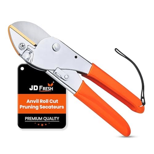 JD FRESH 8 Inch Heavy Duty Gardening Scissor/Plant Cutter for Garden/Pruners for Plants/Branch Cutter for Plants/Flower Cutter/Secateurs/Pruning Shears (Titanium Blade, Black)