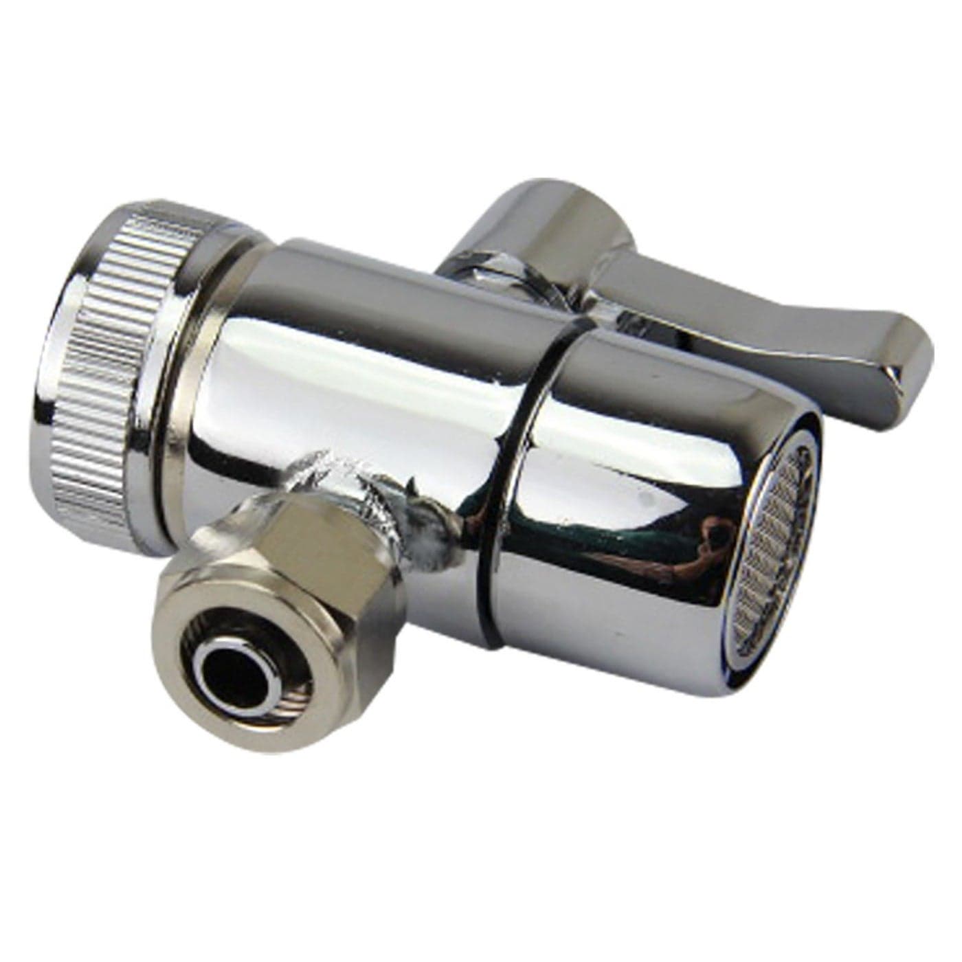 Malida diverter valve for counter top Water Filters Faucet Adapter, M22 female thread with push on 3/8 inch tubing.