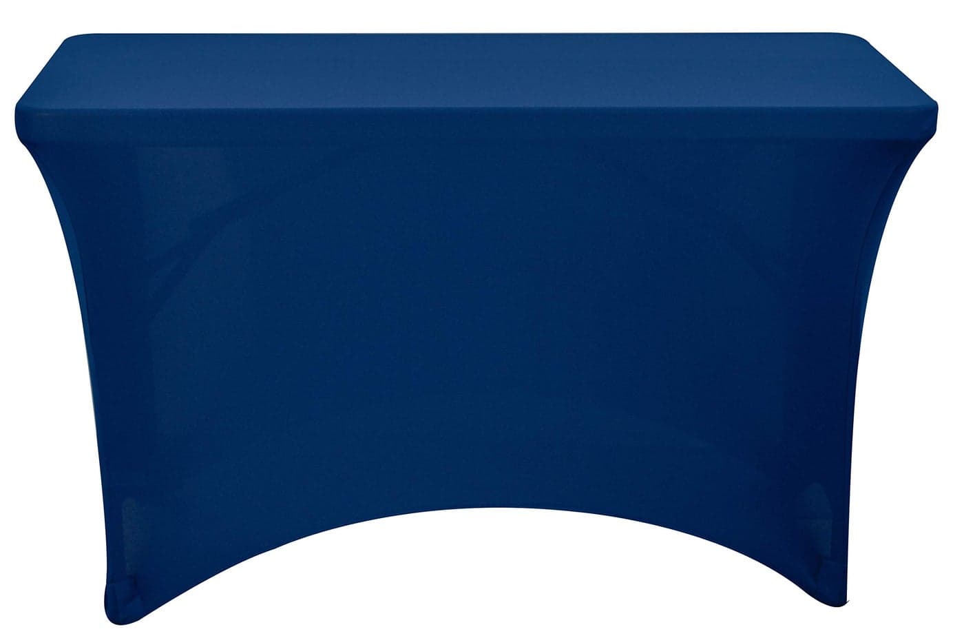 Iceberg iGear Stretch Fabric Rectangular Table Cover, Poly Spandex, for 4' L Tables, Indoor and Outdoor Use, Blue, 29” H x 48” L
