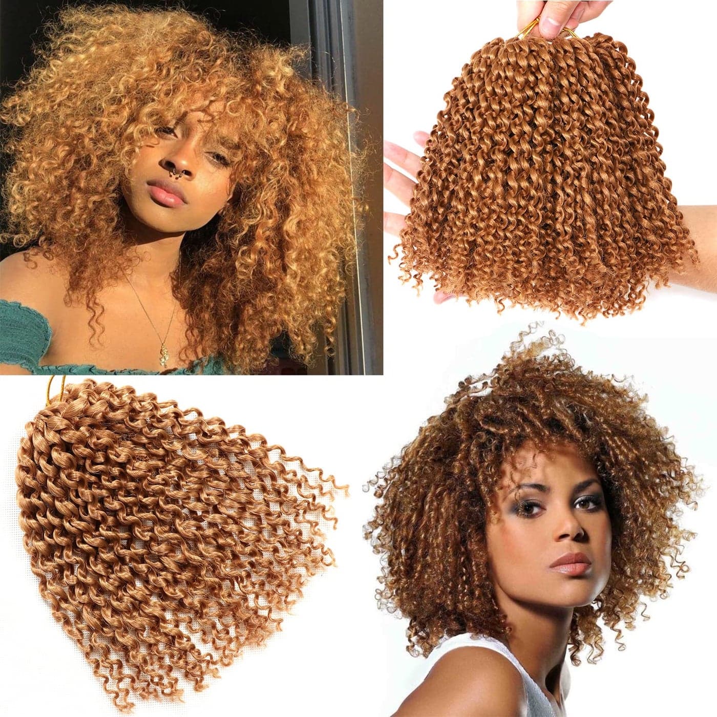 8 Inch Short Passion Twist Hair 6 Bundles Kinky Curly Crochet Hair for Black Women Curly Braiding Hair Crochet Braids Hair 6Bundles8 Inch 27