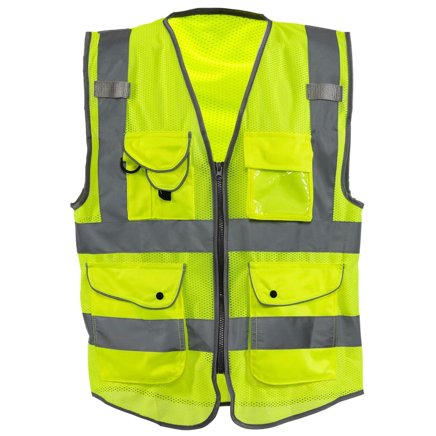 NEIKO High Visibility Safety Vest ANSI Class 2 9 Pockets Neon Yellow Medium M