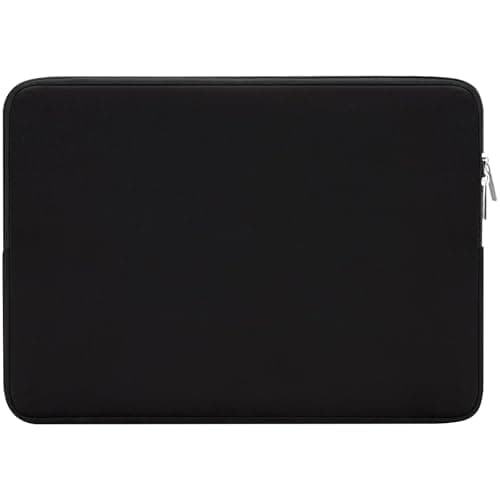 RAINYEAR 15.6 Inch Laptop Sleeve Protective Case Soft Carrying Zipper Bag Cover Compatible with 15.6" Notebook Computer Ultrabook Chromebook (Black)