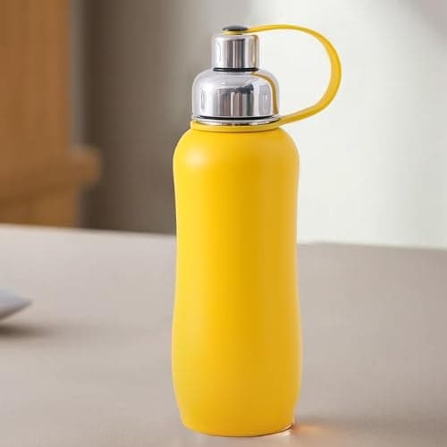 UMAI 750ml Insulated Thermosteel Bottle | Hot And Cold Water Bottle for Office, Gym, School | Leakproof | Vacuum Insulated Water Bottles | Easy Carry Flask for Kids/Adults | Yellow