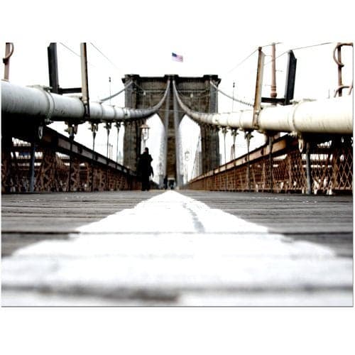 Trademark Art Brooklyn Bridge Canvas Art by Yale Gurney, 14 by 19-Inch