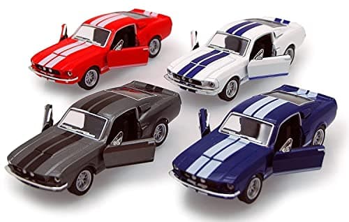 KiNSMART 1967 Ford Shelby Mustang GT500 138 Scale 5 Die Cast Metal Model Toy Muscle Car 4Set