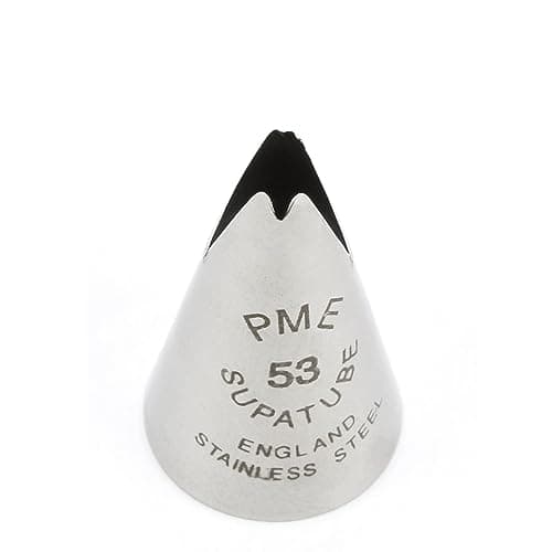 PME Seamless Stainless Steel Broadleaf Lily Supatube Tip #53, Silver, Standard