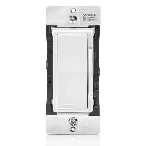 Leviton Decora Smart Dimmer Switch Companion for Multi-Location Dimming (Not for Stand-Alone use), 120/277VAC, 60Hz, DD00R-DLZ, White, Ivory, Light Almond